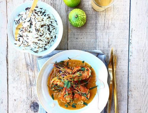 La recette du mois, Curry rouge de gambas coriandre et coco
